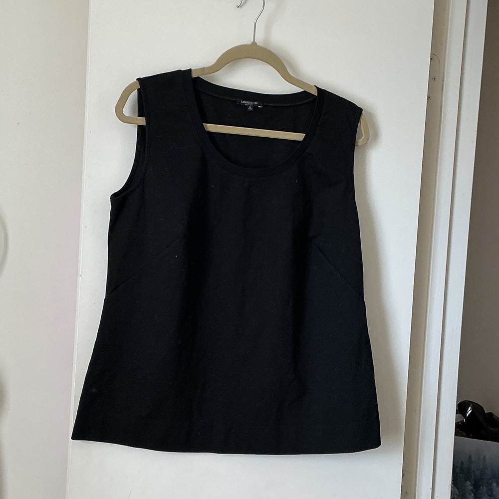 LAFAYETTE 148  EW YORK Classic Black Tank Top